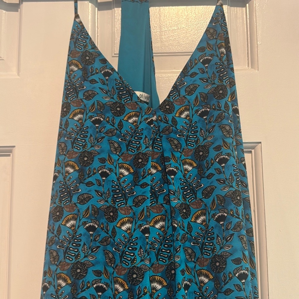 Alice + Olivia Teal Blue Fierra tank Mini Dress